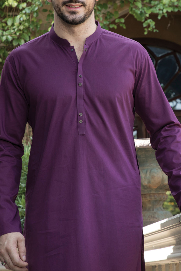Purple Blended Kurta - AL-K-734