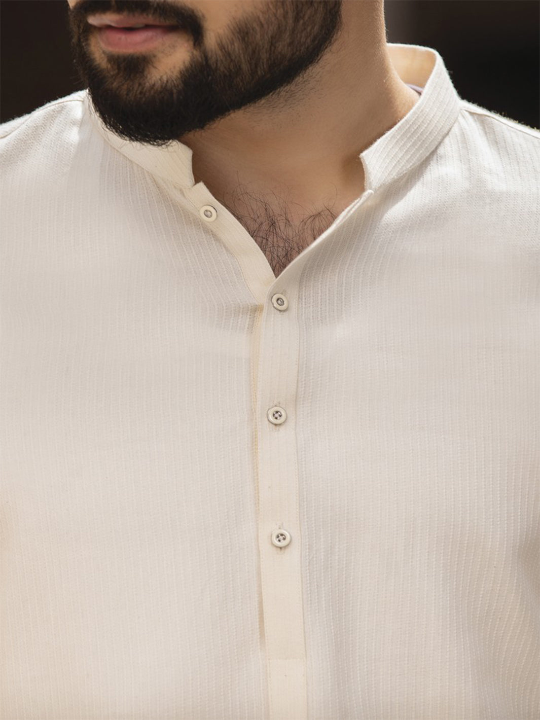 Off White Cotton Kurta - AL-K-738