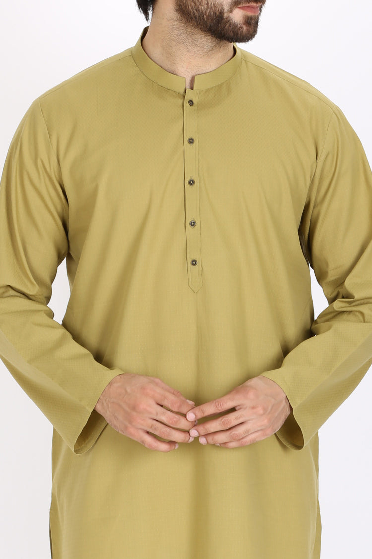 Green Cotton Kurta - AL-K-745