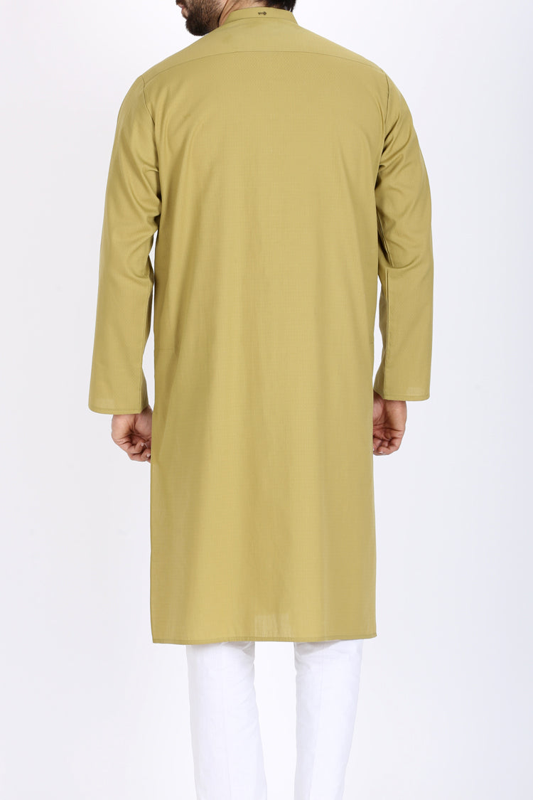 Green Cotton Kurta - AL-K-745