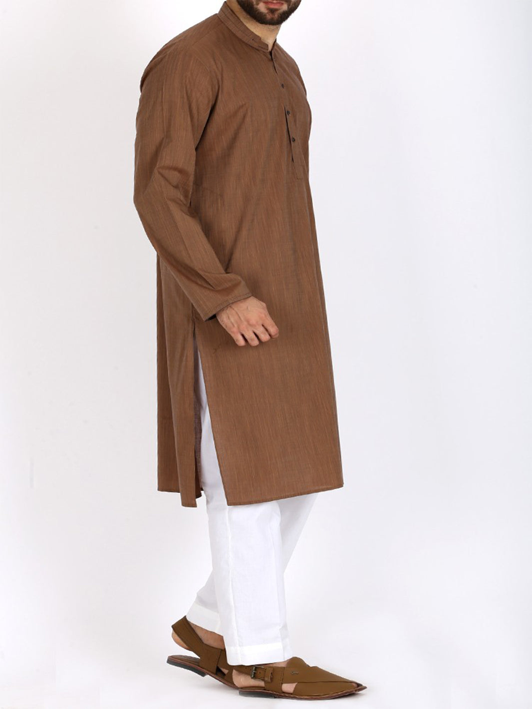 Brown Cotton Kurta - AL-K-752