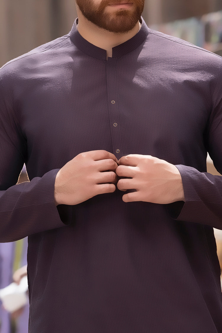 Maroon Cotton Kurta - AL-K-757