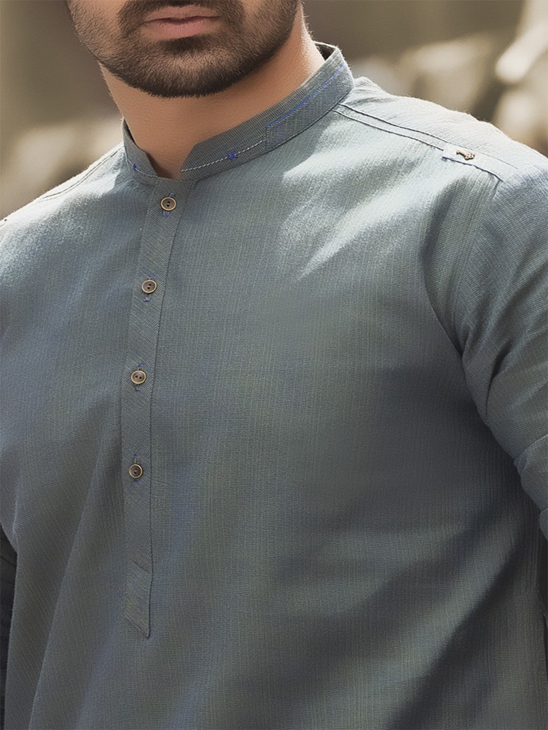 Green Cotton Kurta - AL-K-765
