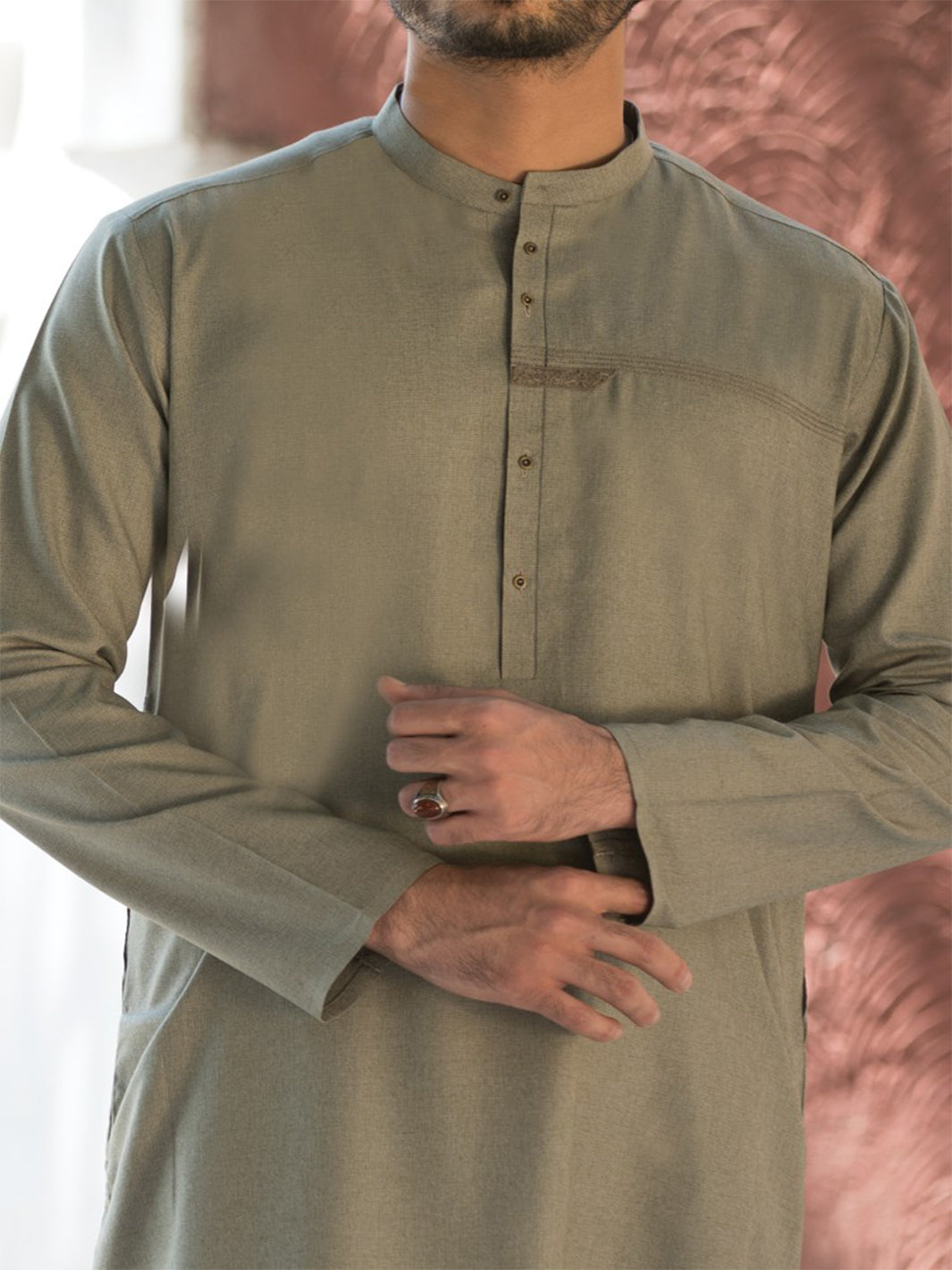 Green Cotton Kurta - AL-K-770