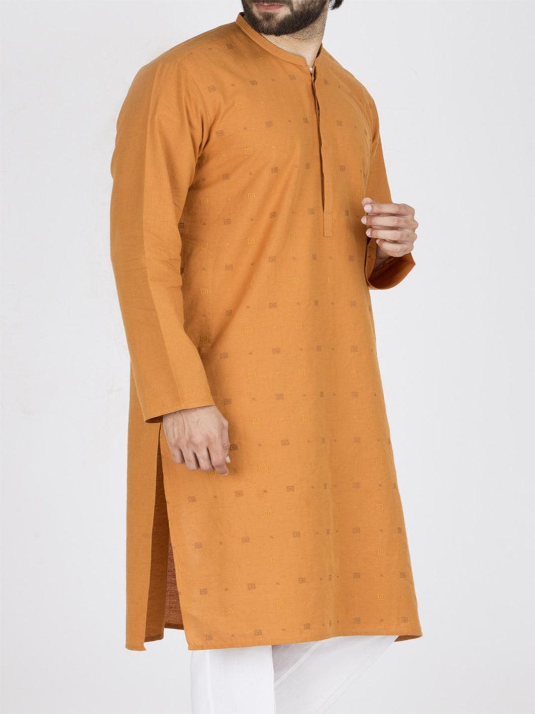 Mustard Blended Kurta - AL-K-786