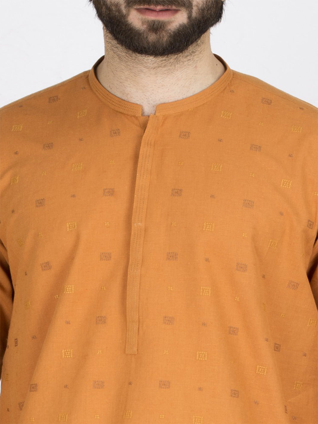 Mustard Blended Kurta - AL-K-786