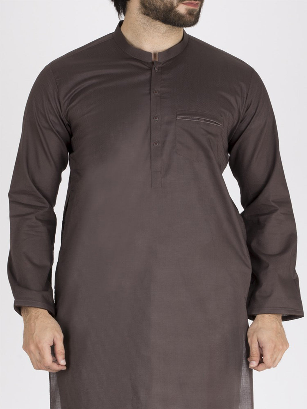 Brown Cotton Kurta - AL-K-788