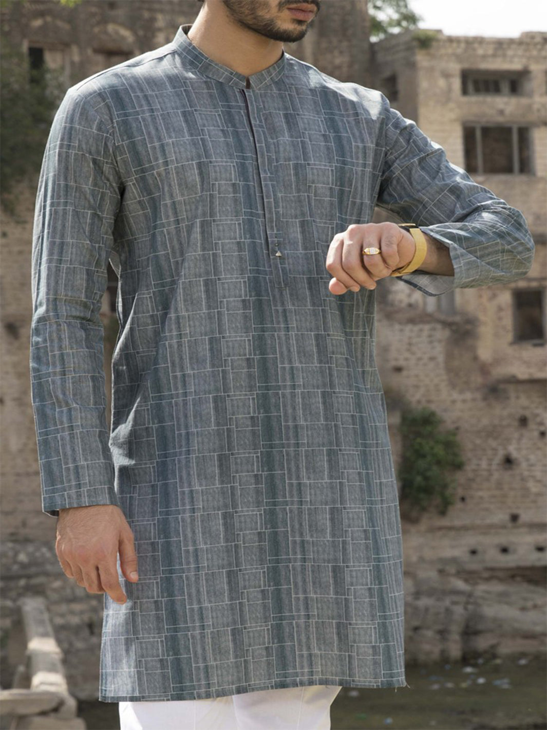 Green Cotton Kurta - AL-K-792C