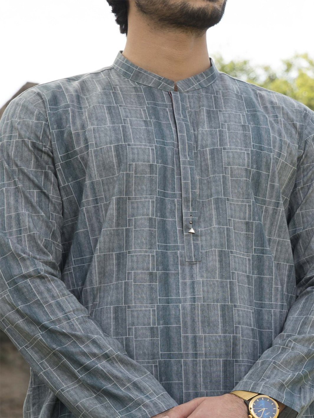 Green Cotton Kurta - AL-K-792C