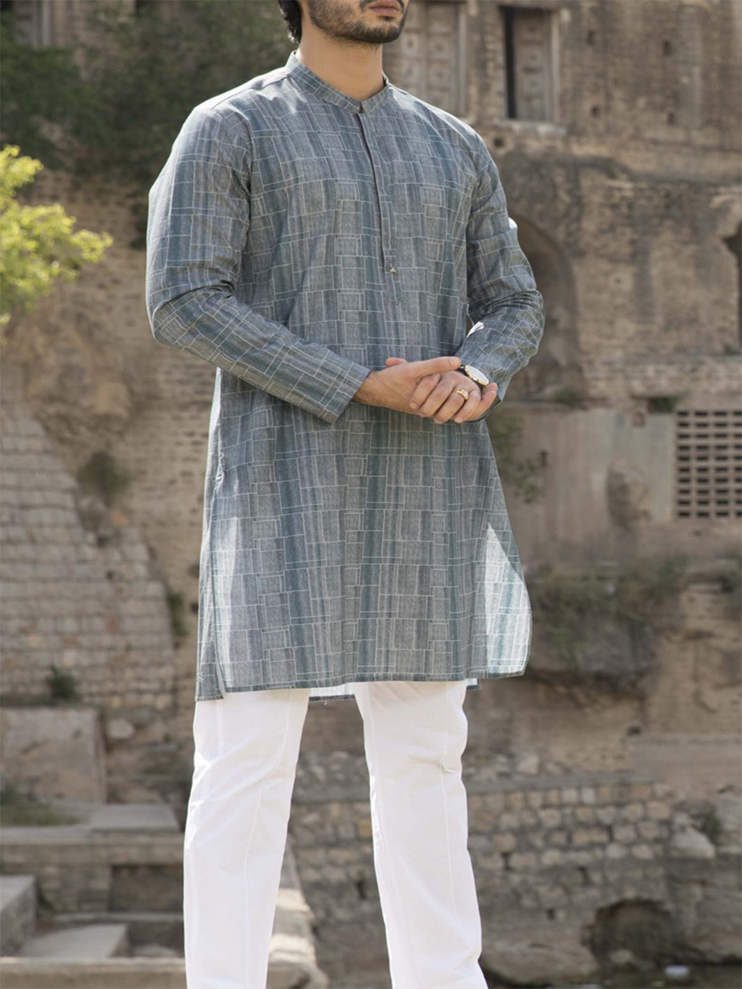Green Cotton Kurta - AL-K-792C