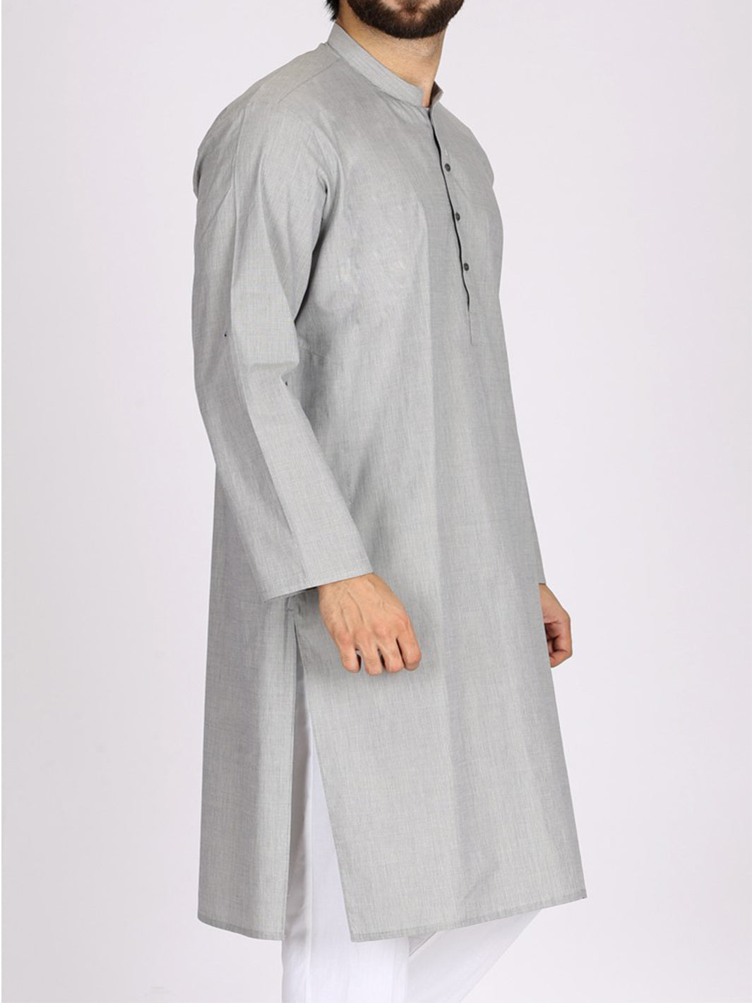 Light Grey Blended Kurta - AL-K-796
