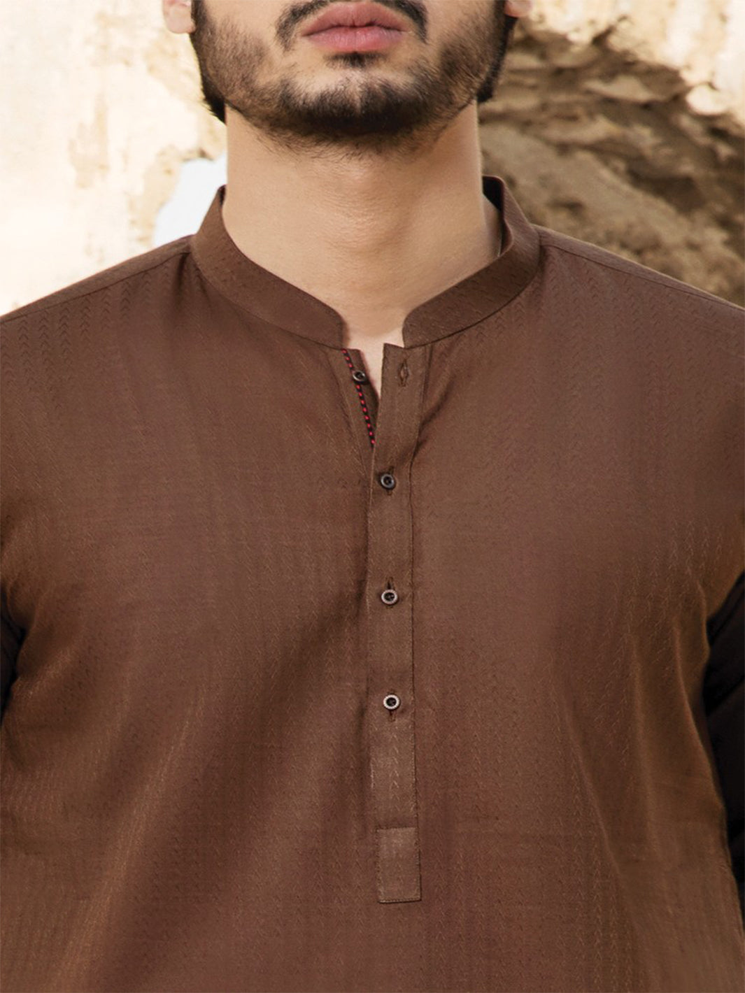 Brown Cotton Kurta - AL-K-798
