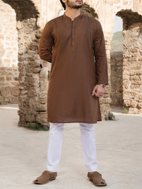Brown Cotton Kurta - AL-K-798