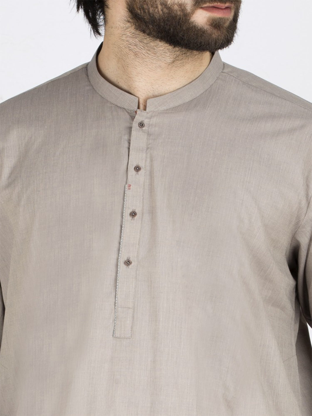 Sand Colored Cotton Kurta - AL-K-801