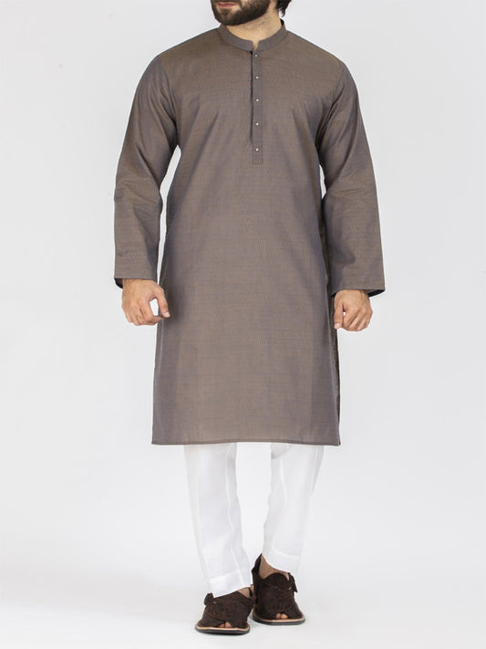 Light Brown Blended Kurta - AL-K-805