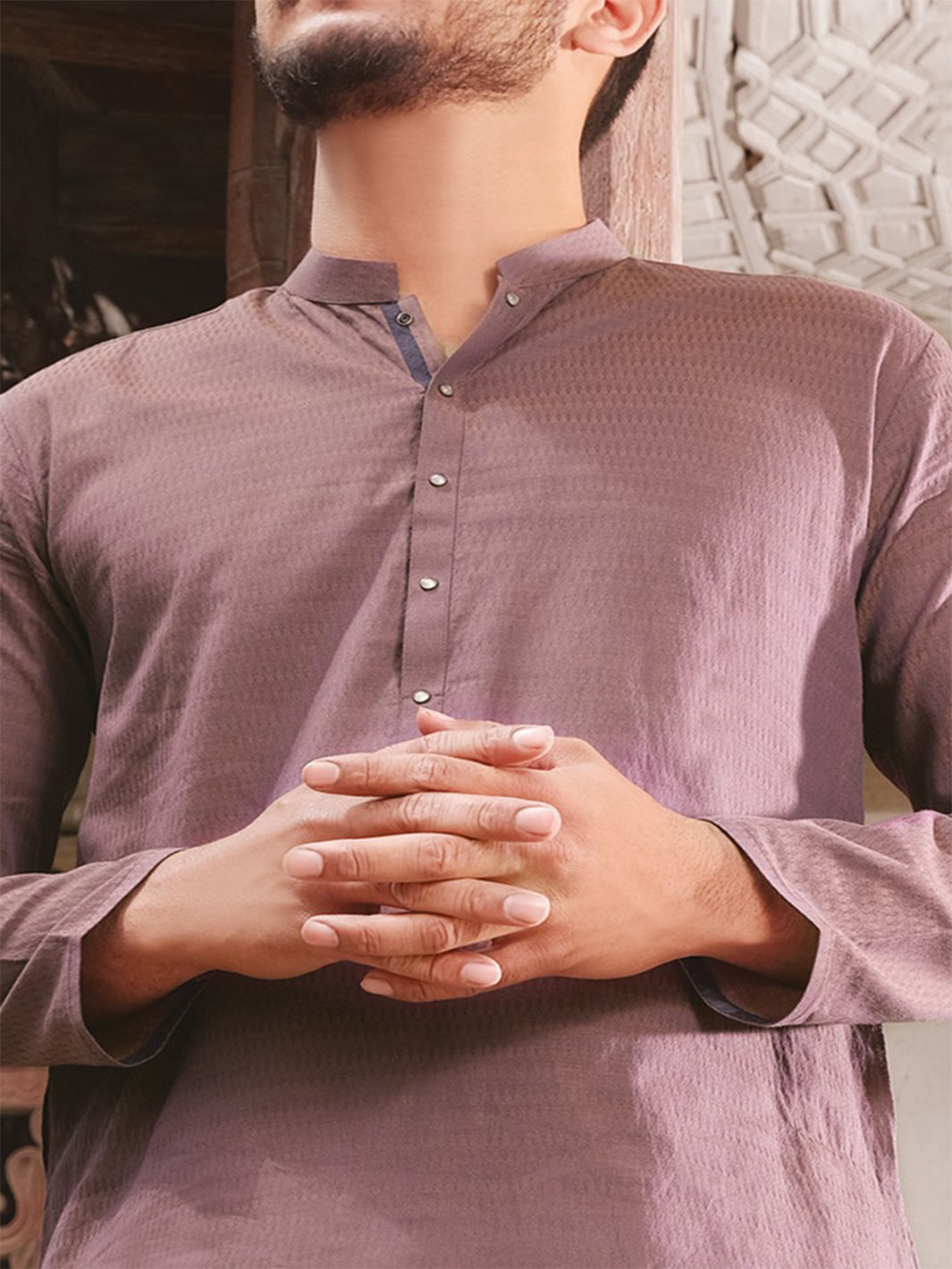 Light Purple Blended Kurta - AL-K-806