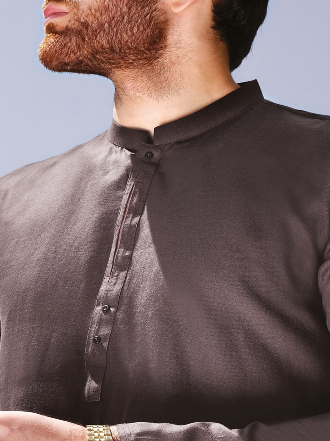 Brown Blended Kurta - AL-K-811