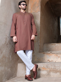 Brown Blended Kurta - AL-K-881