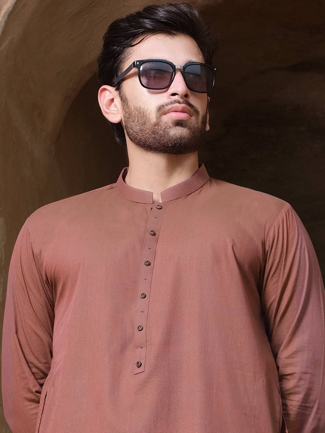 Brown Blended Kurta - AL-K-881