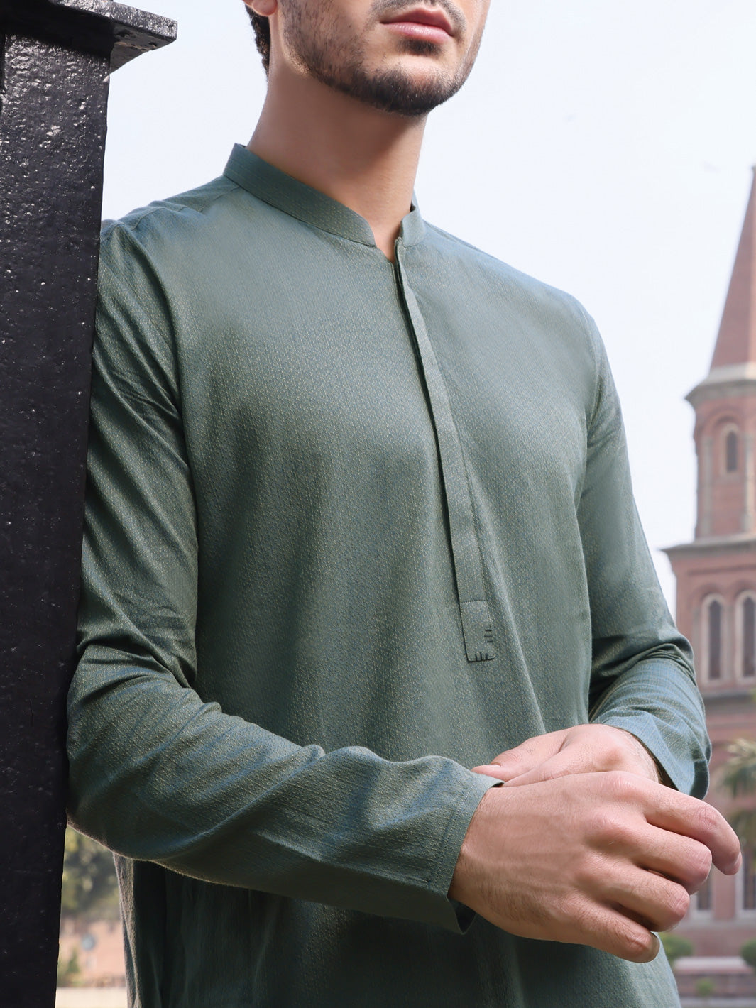 Green Cotton Kurta - AL-K-910