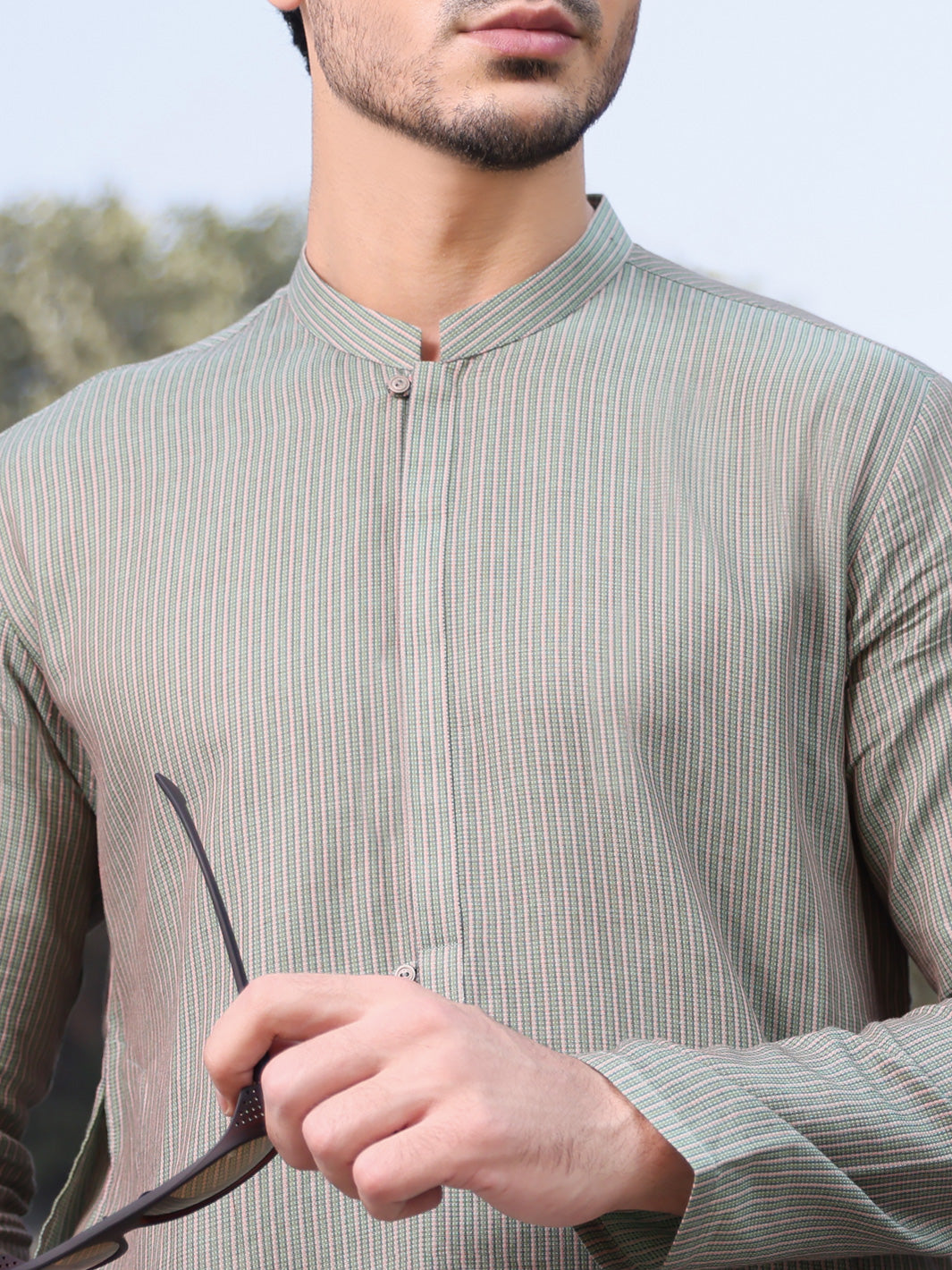 Green Cotton Kurta - AL-K-915