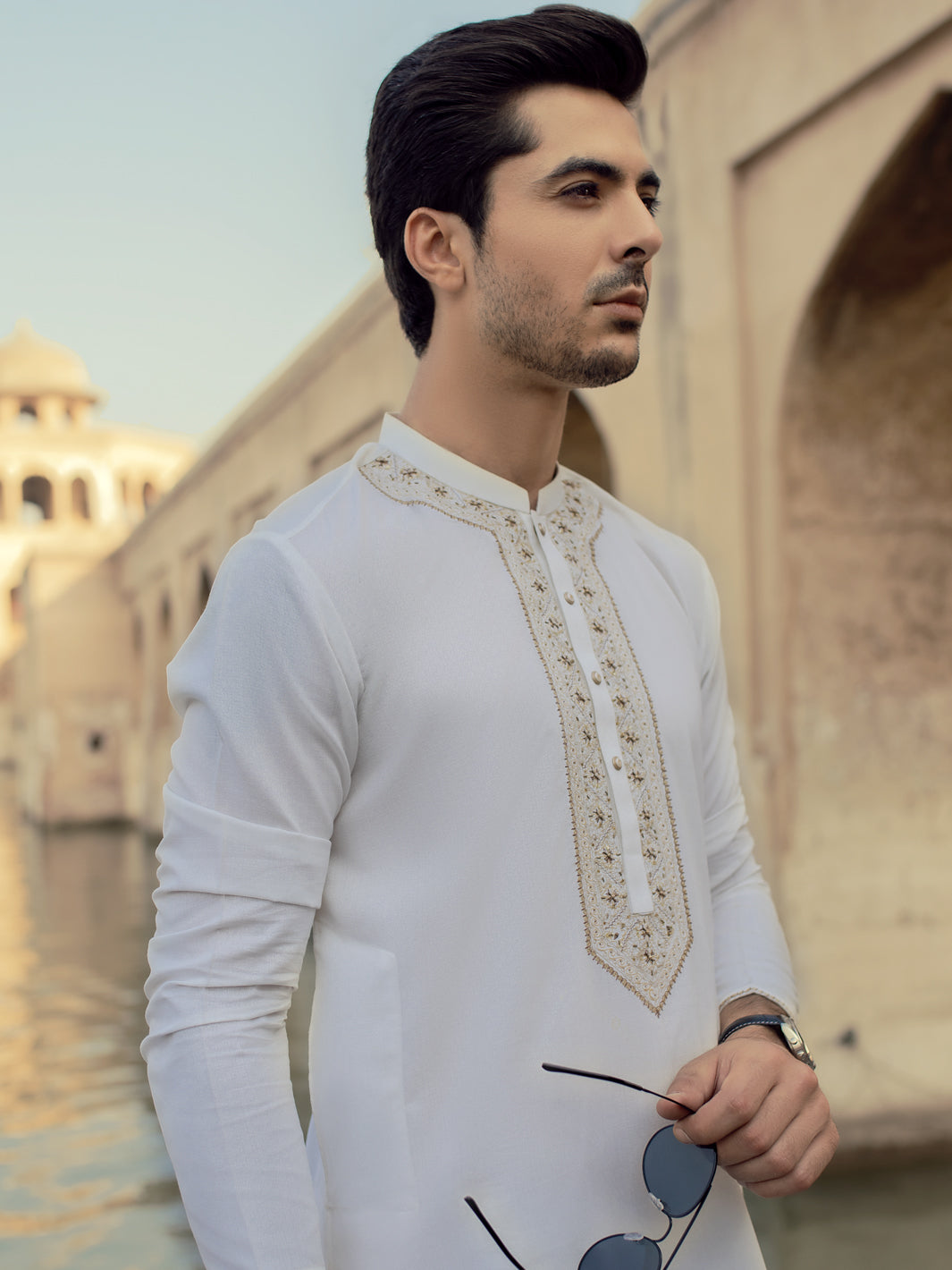 Off White Blended Kurta - AL-K-919