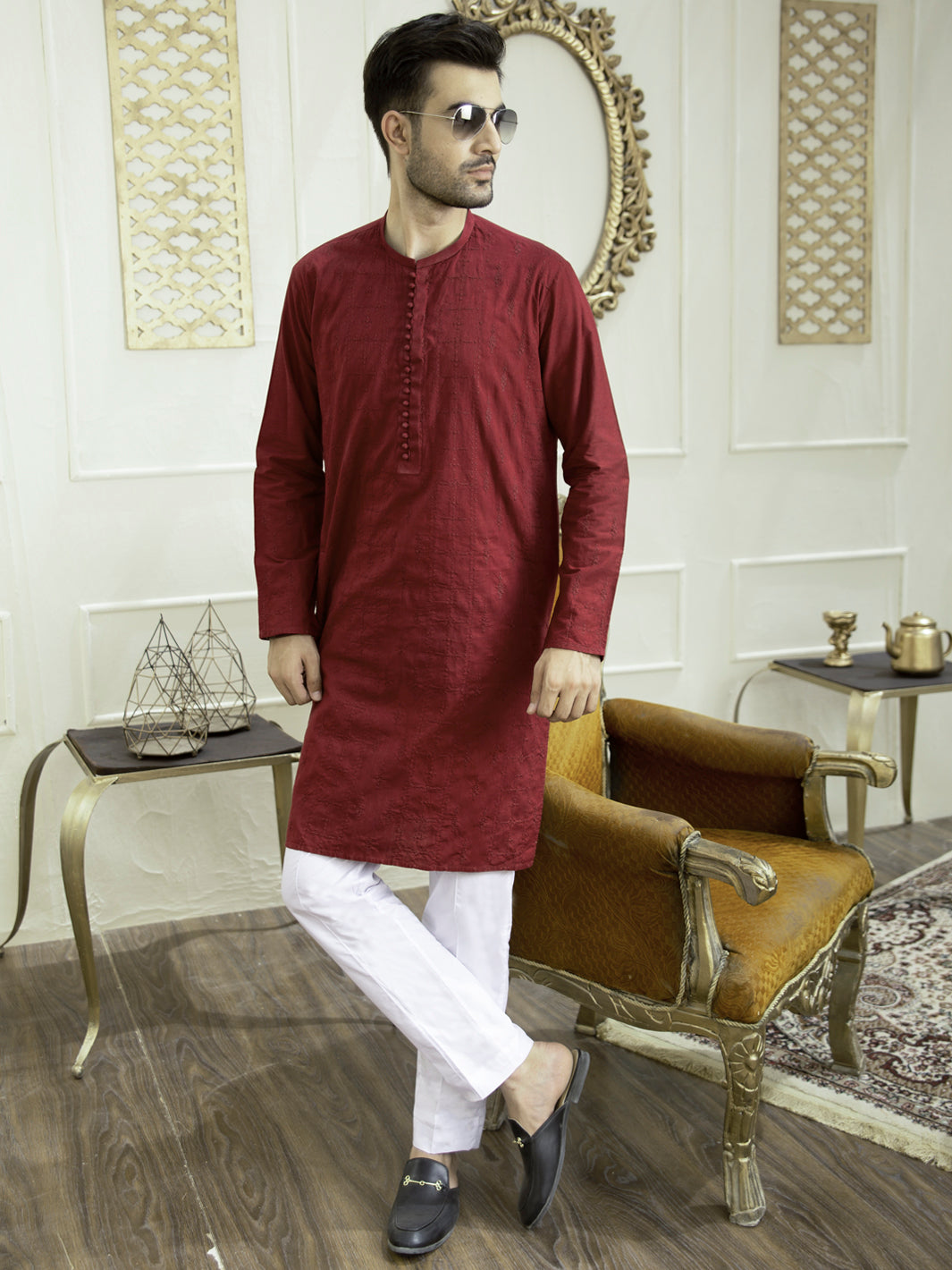 Maroon Kurta - AL-K-929D