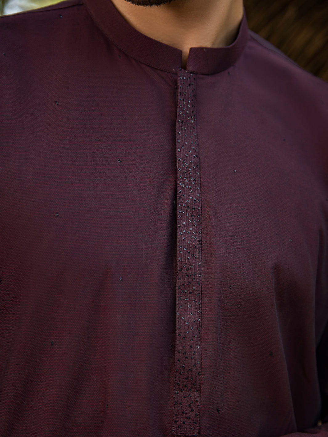 Maroon Blended Kurta - AL-K-984
