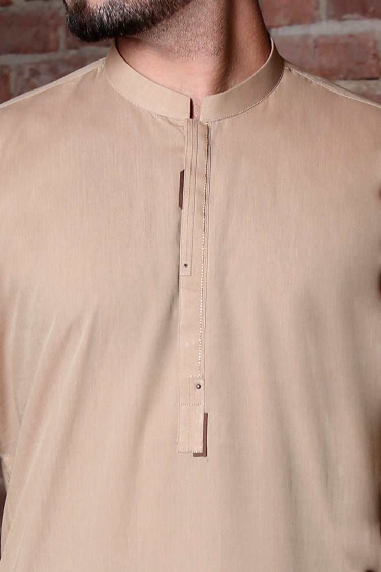 Light Brown Kameez Shalwar - AL-KS-2305