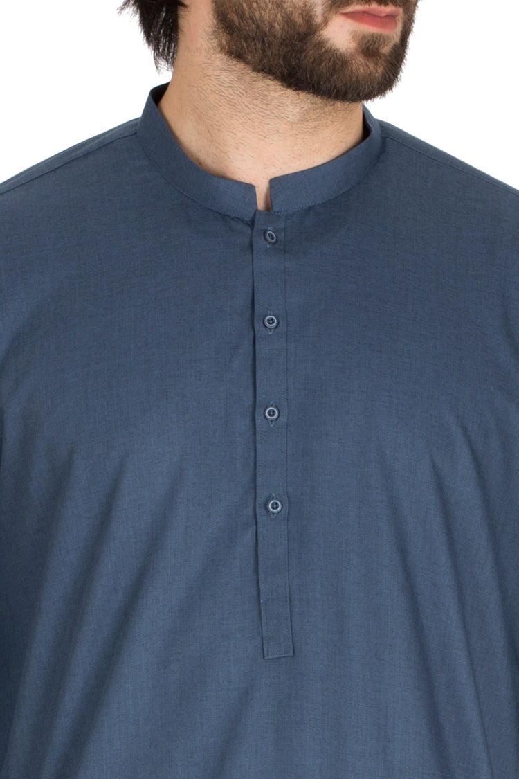Blue Blended Kameez Shalwar - AL-KS-2411