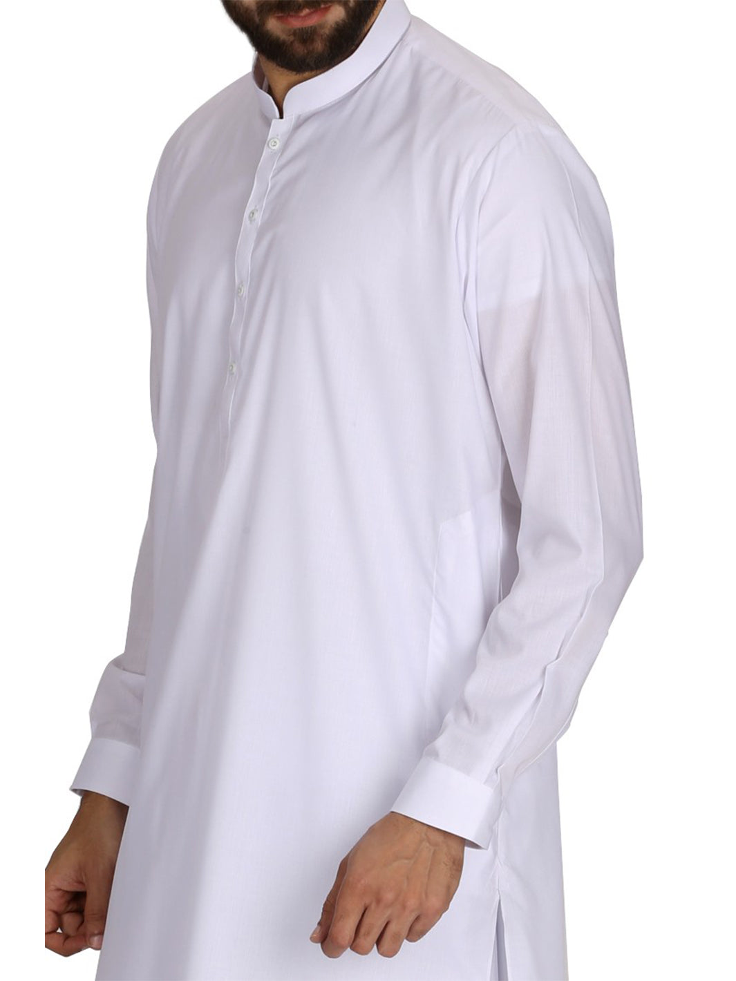 White Blended Kameez Shalwar - AL-KS-2412