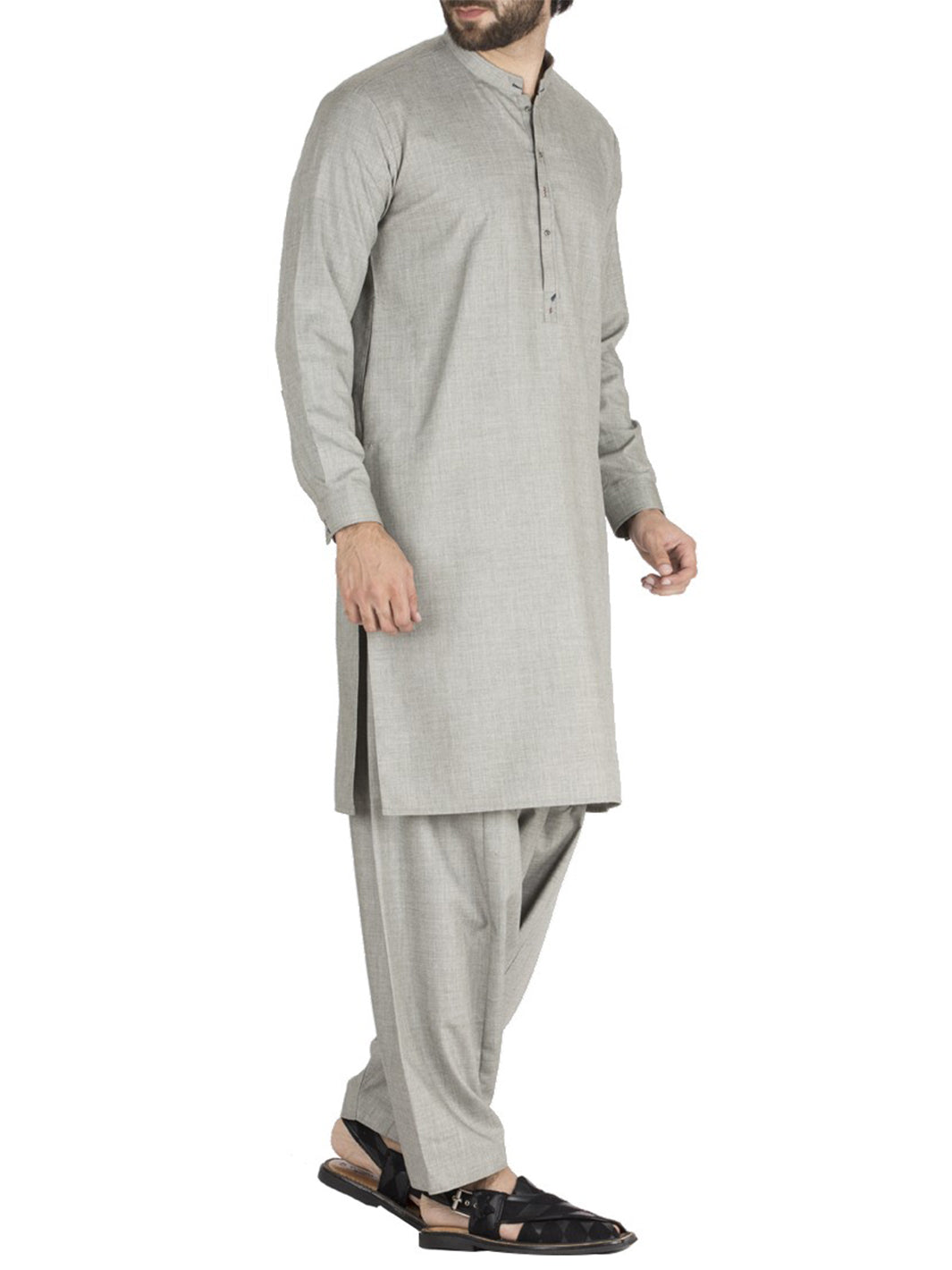 Grey Blended Kameez Shalwar - AL-KS-2415