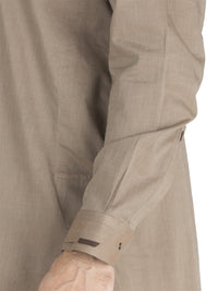 Light Brown Cotton Kameez Shalwar - AL-KS-2419