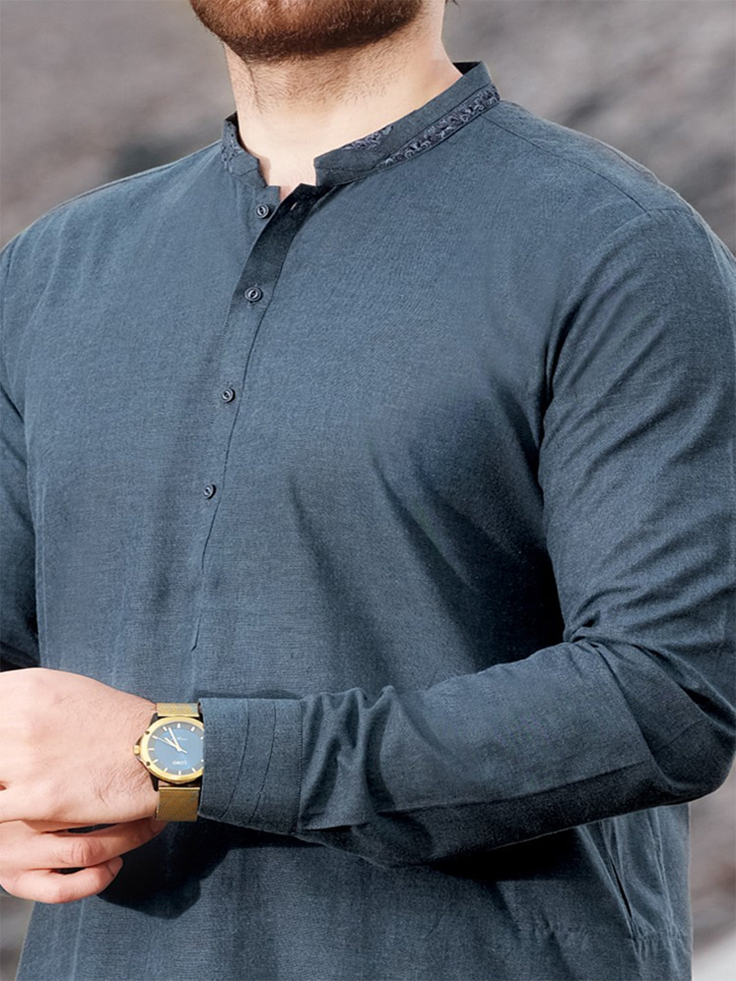 Blue Blended Kameez Shalwar - AL-KS-2420