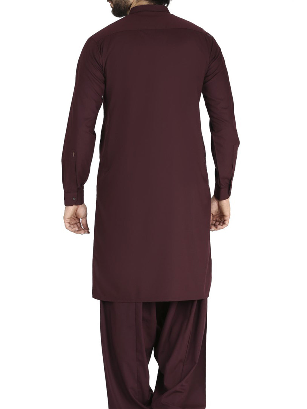 Maroon Blended Kameez Shalwar - AL-KS-2421