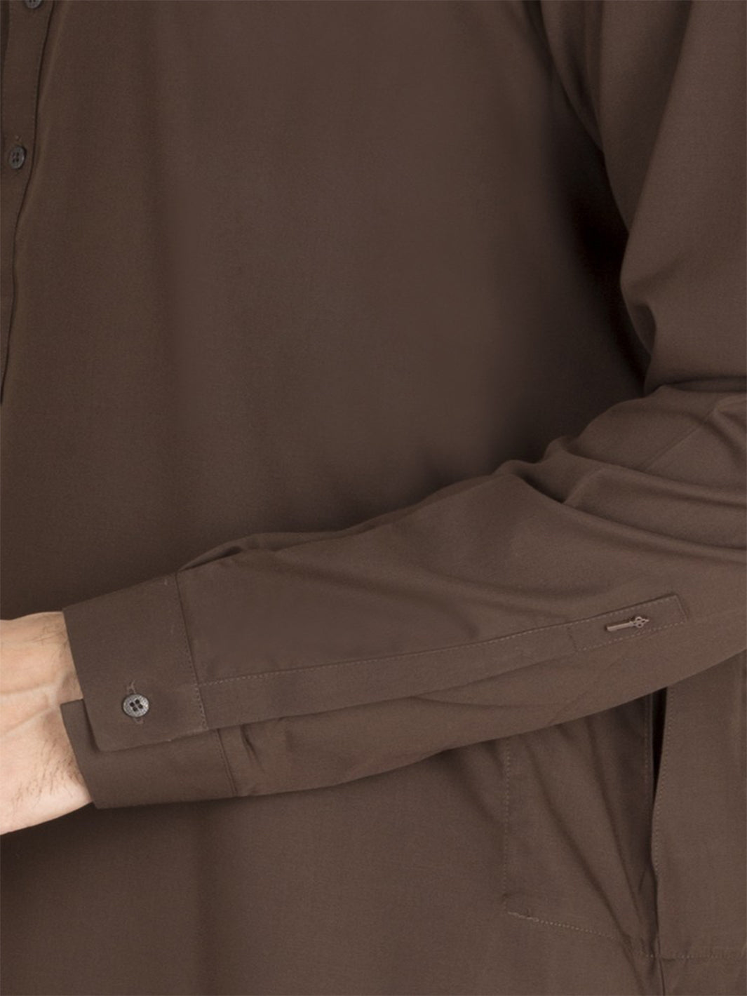 Brown Blended Kameez Shalwar - AL-KS-2422
