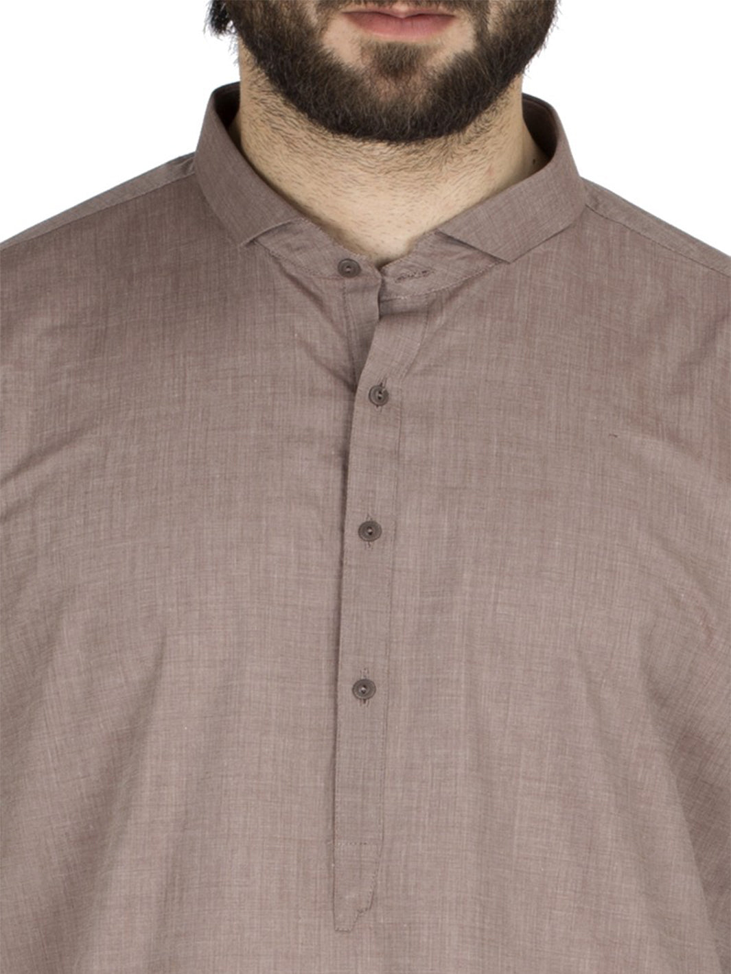 Light Brown Cotton Kameez Shalwar - AL-KS-2426