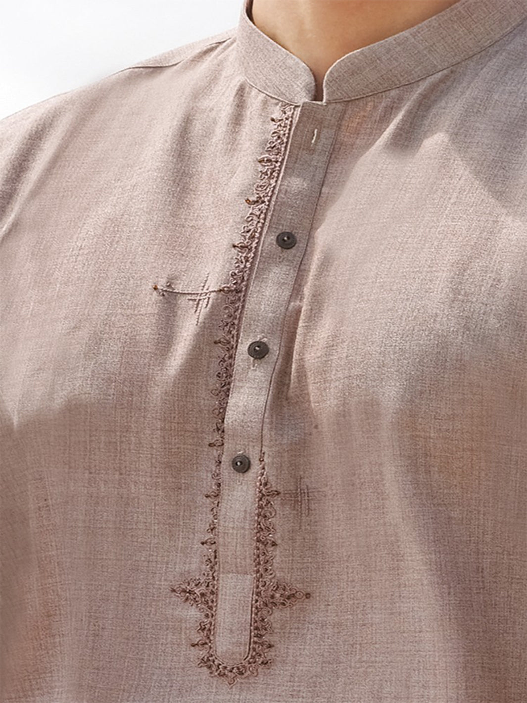 Peach Blended Kameez Shalwar - AL-KS-2429