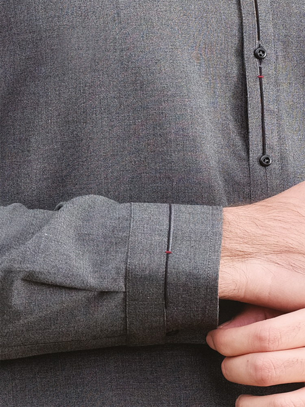 Grey Blended Kameez Shalwar - AL-KS-2434