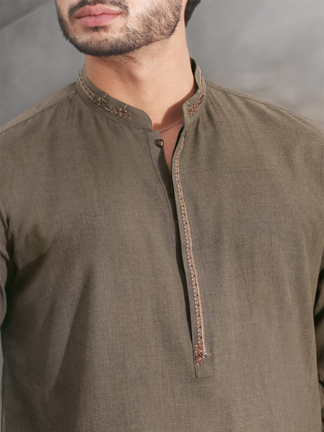 Green Blended Kameez Shalwar - AL-KS-2439