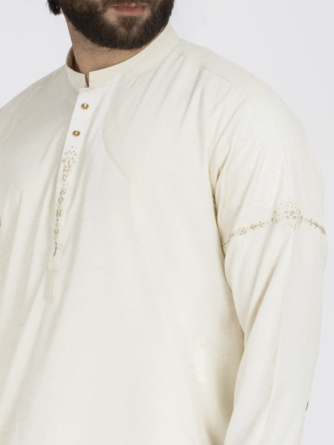 Cream Blended Kameez Shalwar - AL-KS-2468