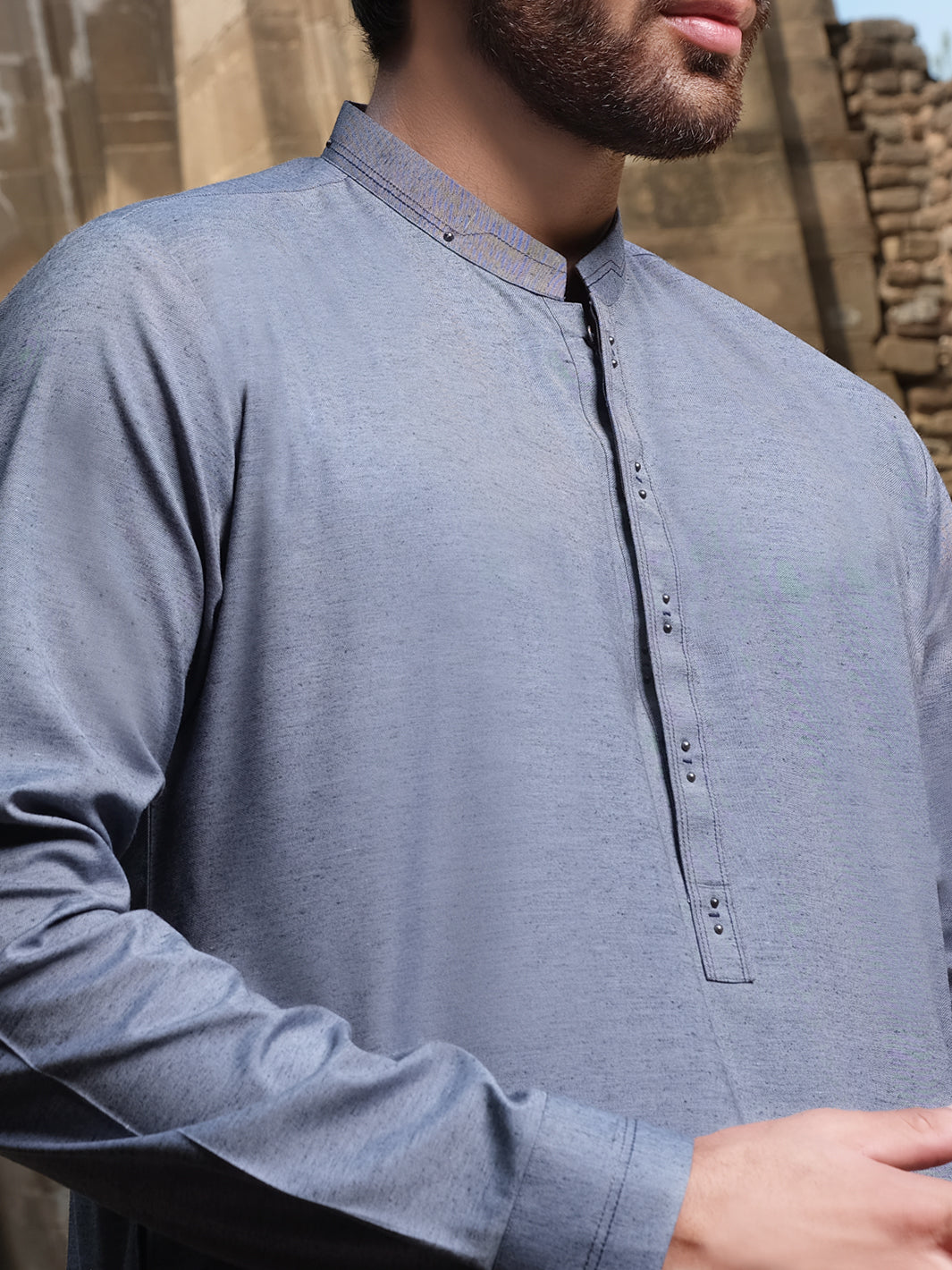 Blue Blended Kameez Shalwar - AL-KS-2577
