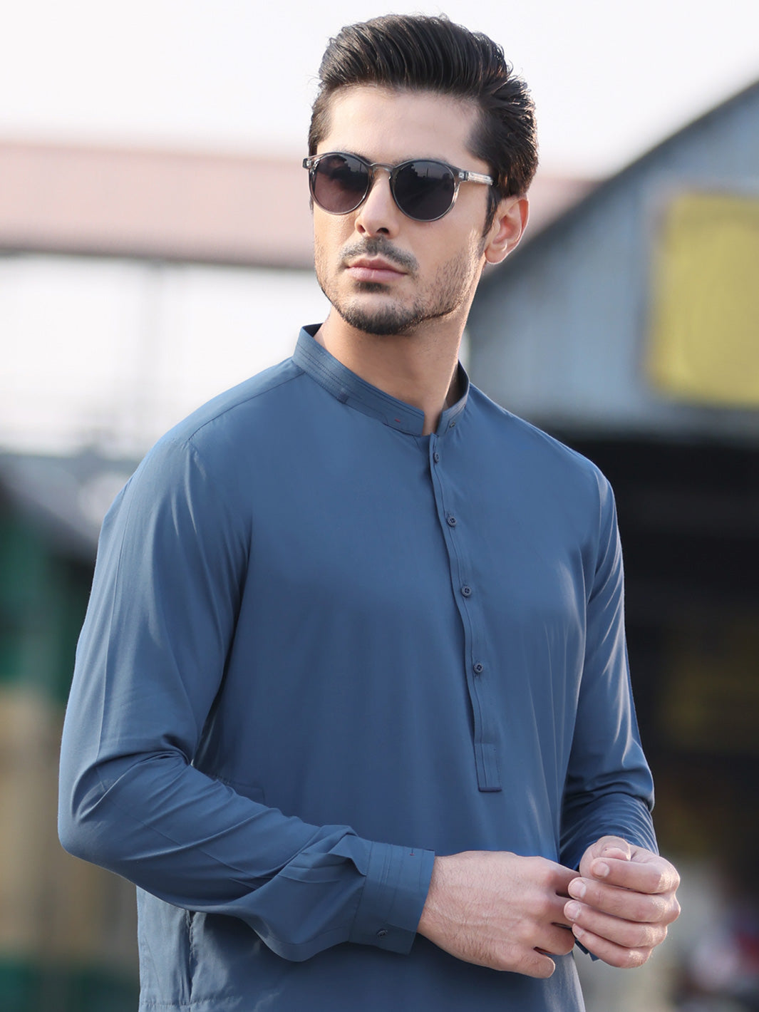 Blue Blended Kameez Shalwar - AL-KS-2579