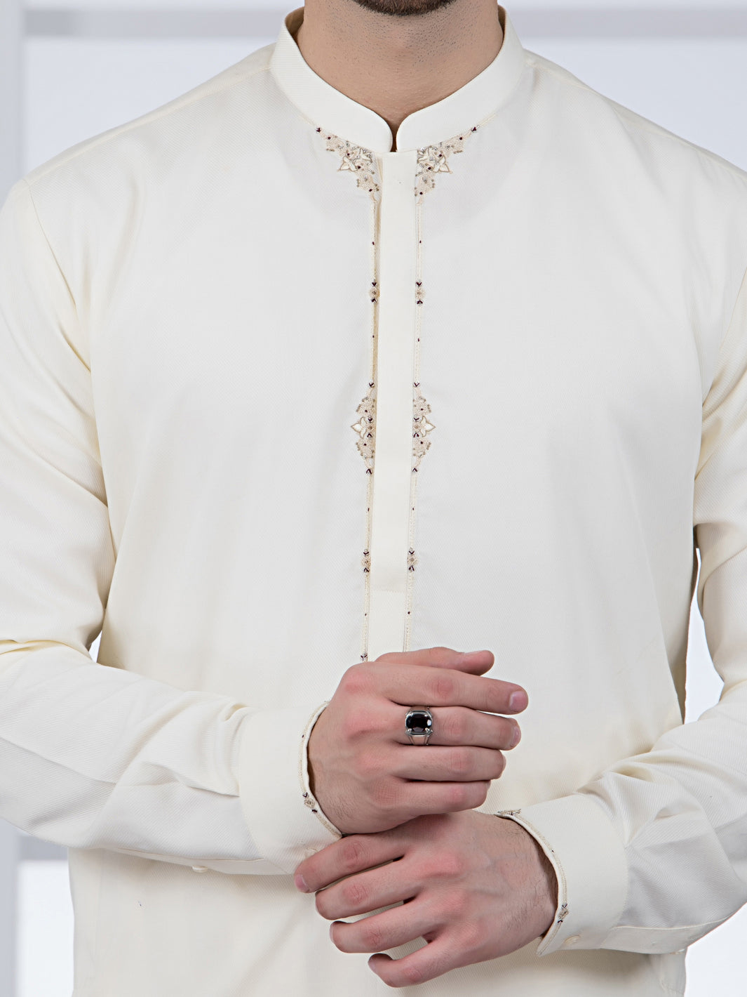 Cream Kameez Shalwar - AL-KS-2800