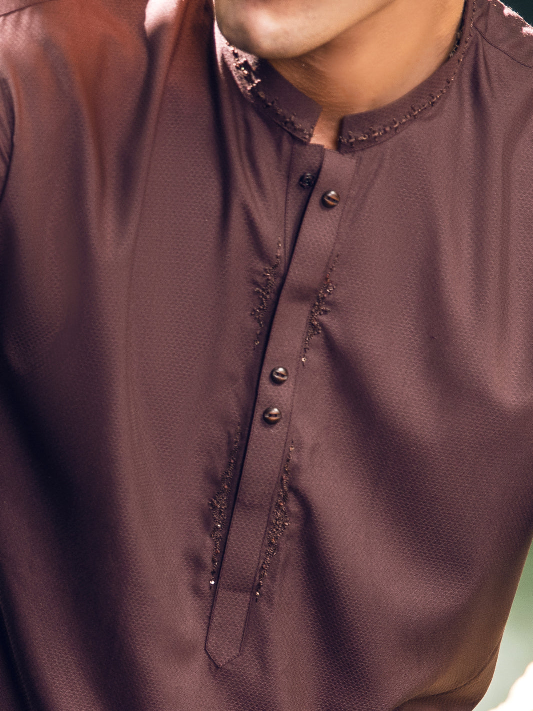 Brown Blended Kameez Shalwar - AL-KS-2893