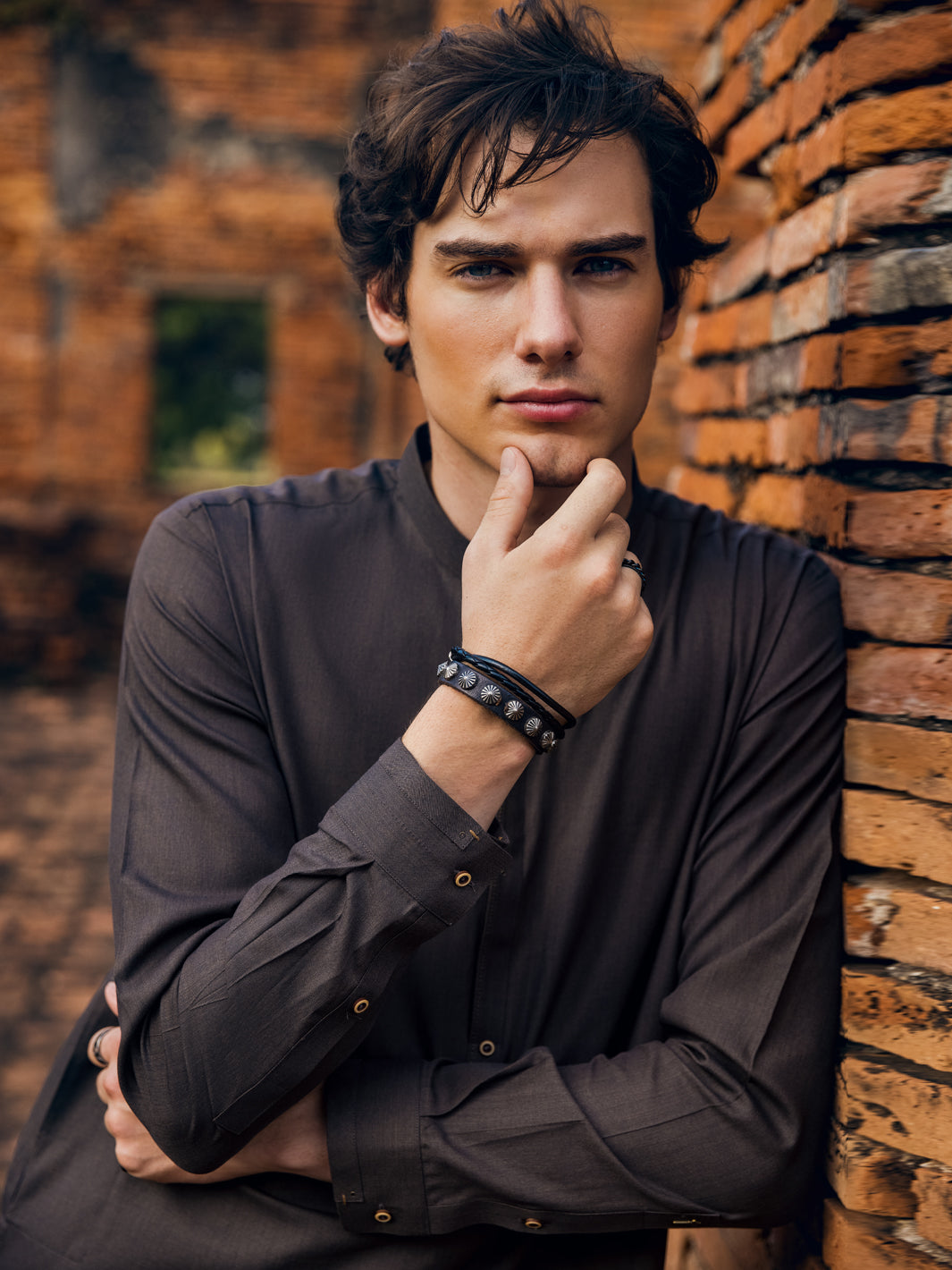 Brown Blended Kameez Shalwar - AL-KS-2911