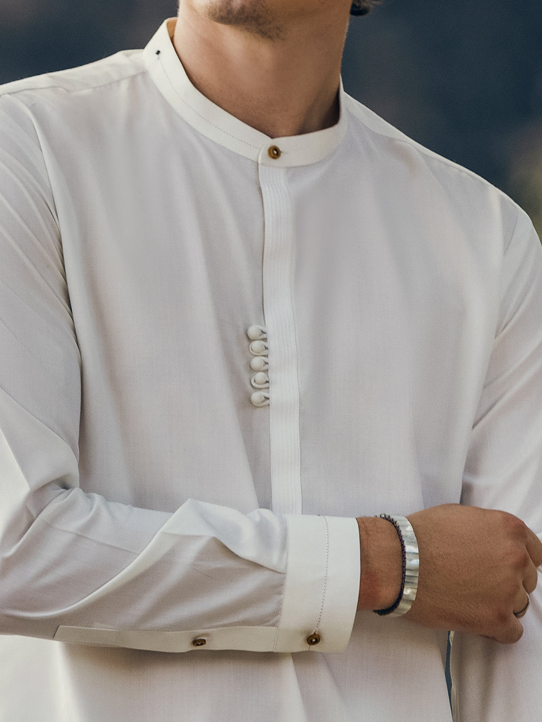 White Blended Kurta Trouser - AL-KT-2829