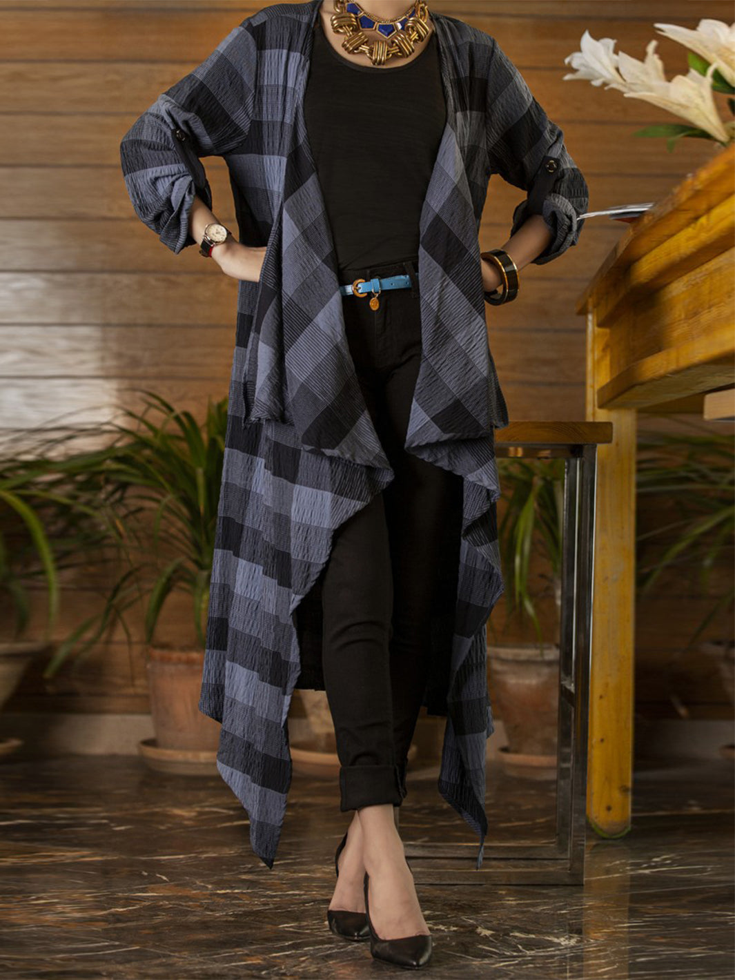 Dark Blue Women Top - LCT-2003C - Almirah Online