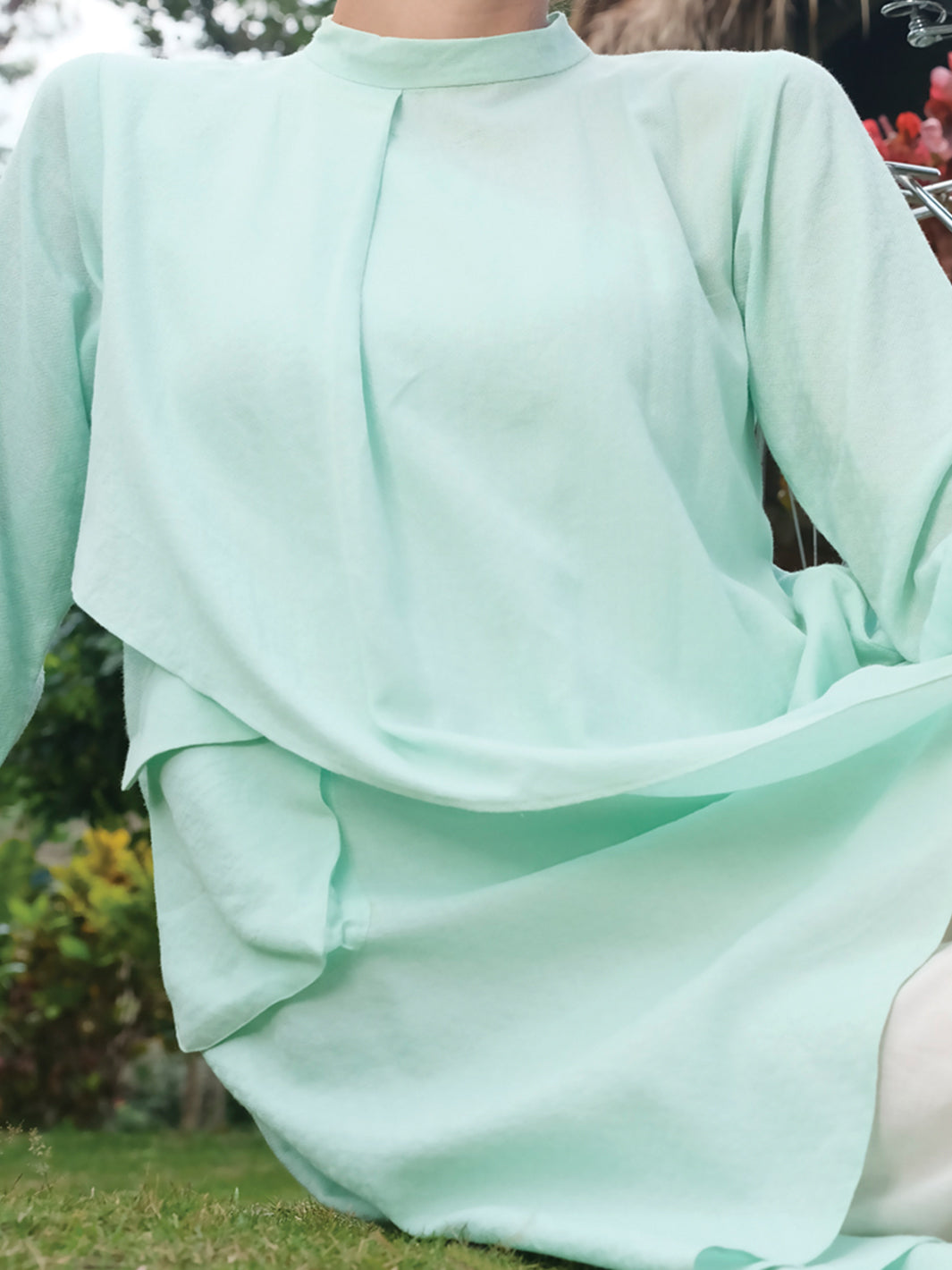 Sea Green Jacquard Tunic - LK-665