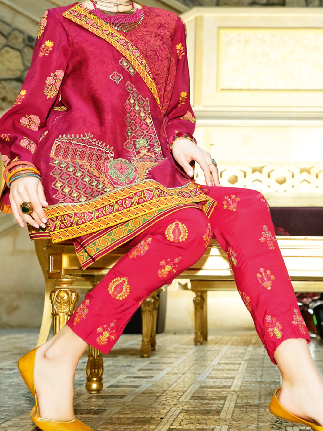 Pink Cotton Silk Tunic - LK-681